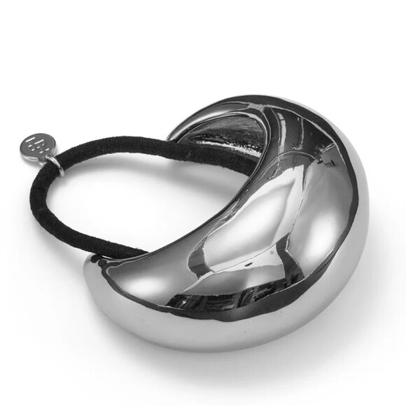 Lelete Large Glossy Dome Pony Cuff in Silver main image 5